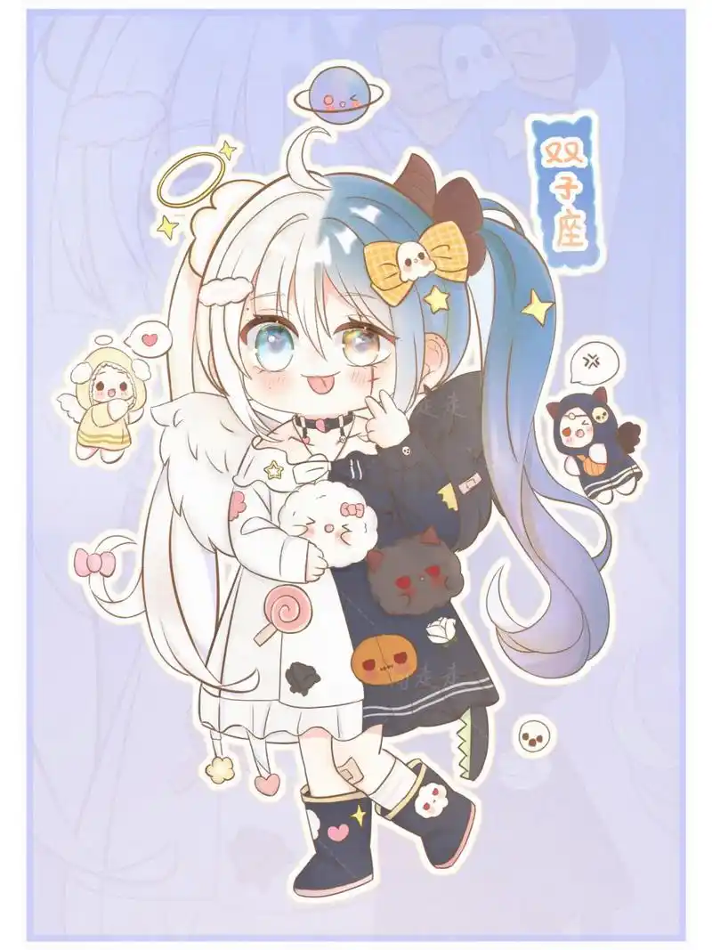 原创q版|十二星座合集 大家好我是简走走～有很多宝反映星座单图主页