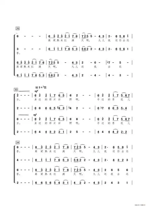 九儿简谱g_九儿钢琴正谱