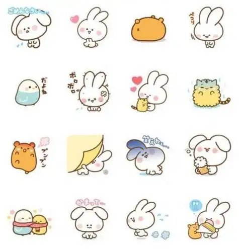 卡通可爱兔子头像简笔画