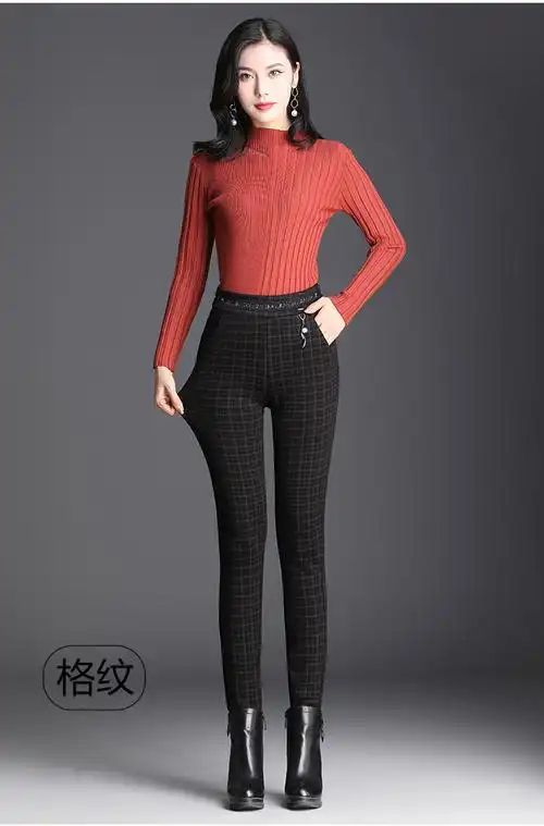 班俏(banqiao)女士棉裤/羽绒裤 班俏banqiao大码冬季加绒棉裤打底长裤