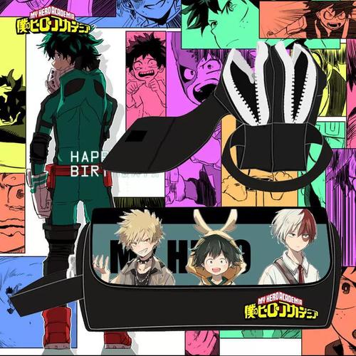 我的英雄学院动漫笔袋创意周绿谷爆豪文具盒轰焦冻帆布袋生日礼物