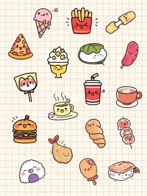 简单易学的手帐简笔画素材美食篇3