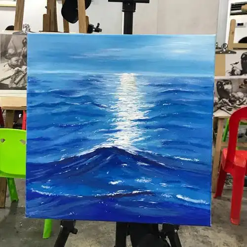 海的那边是海吗#丙烯画装饰画
