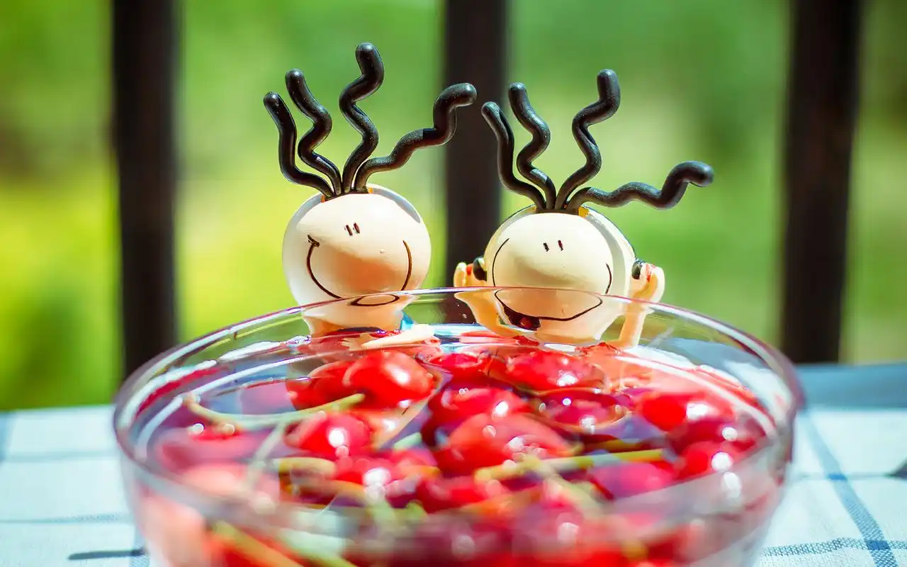 小清新唯美樱桃高清图片桌面壁纸