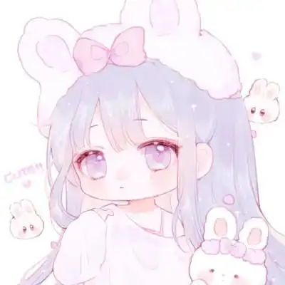 可爱卡通头像女生呆萌q版简单