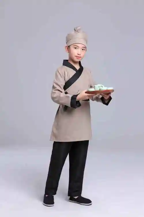 六一儿童古装演出服古代店小二平民百姓衣服小学生酒店儿童演出服