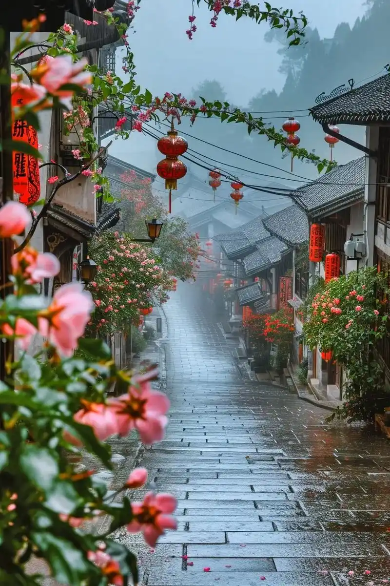 江南烟雨,杳杳没孤鸿.认得醉翁语,山色有无中.一千 - 抖音