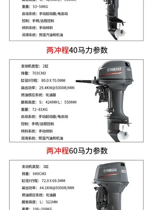 美国水星船外机雅马哈船外机快艇发动机船挂桨机汽油机两冲程四冲程
