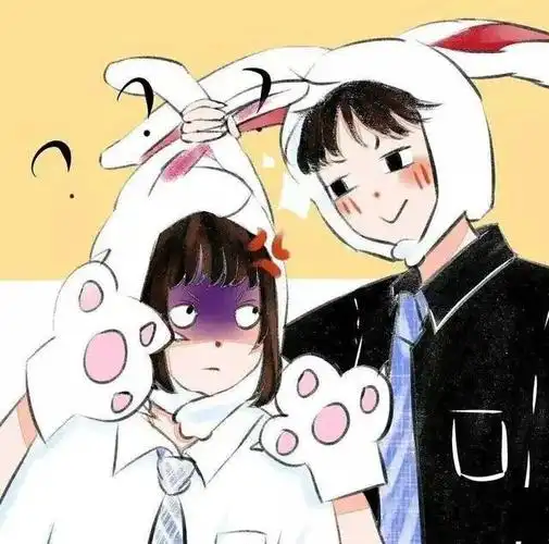 超甜卡通情侣头像一左一右动漫情侣头像一男一女