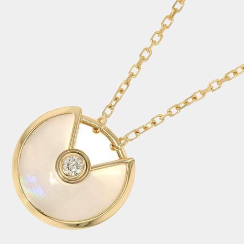 卡地亚cartier珍珠项链|amulette de xs 18k yellow gold diamond