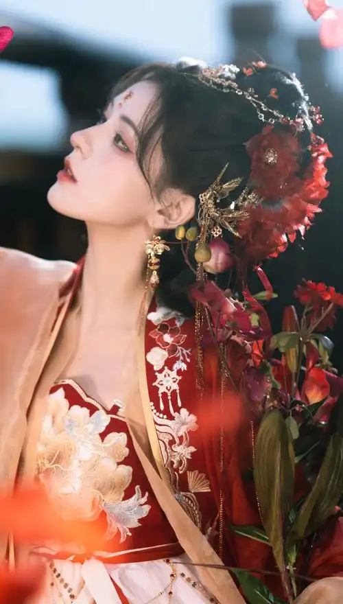 生而如诗##国风大典##国风##摄影##张予曦红衣古装美到我失语