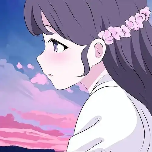 有没有长卷发超级温柔的动漫女生头像