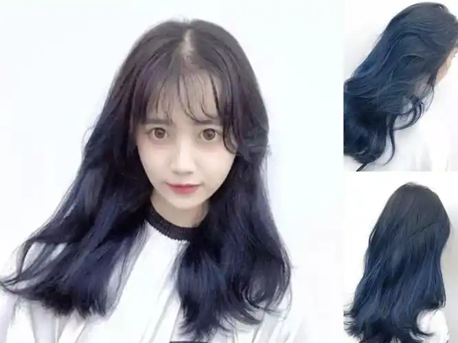 蓝黑色头发适合什么肤色?这几款黄皮女生染上也显白