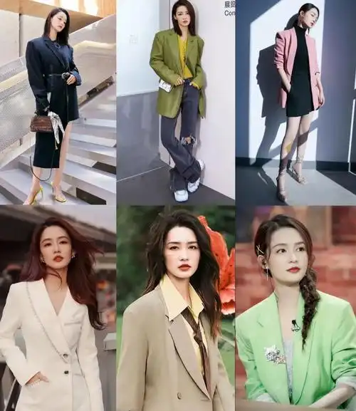 女明星早春西装穿搭,刘雯杨幂真的顶!