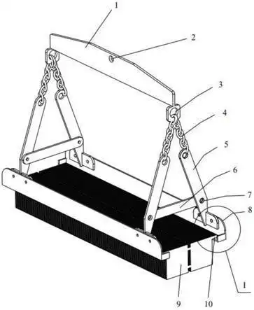 一种用于蓄电池连片极板的吊装装置的制作方法
