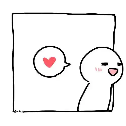 简笔白色小人情头情侣头像卡通可爱卡