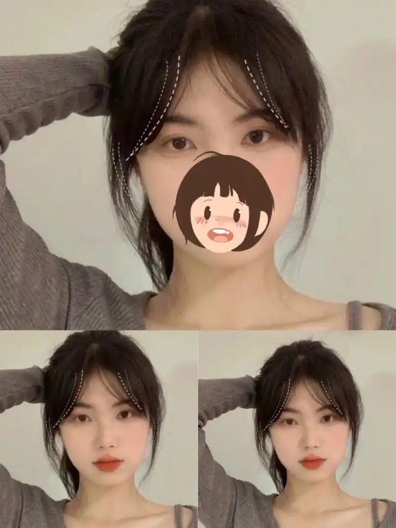 修容法式刘海!方脸圆脸女生必备刘海! 深圳salon02chichi02