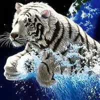 老虎头像图片凶猛霸气老虎头微信头像图片