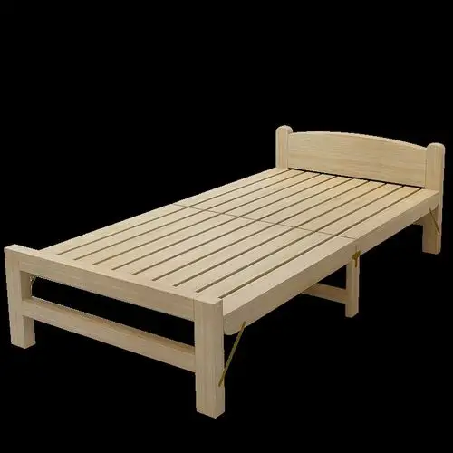 儿童小型折叠床单人床家用1米酒店加长板式房间帘省带硬自动1.5罩