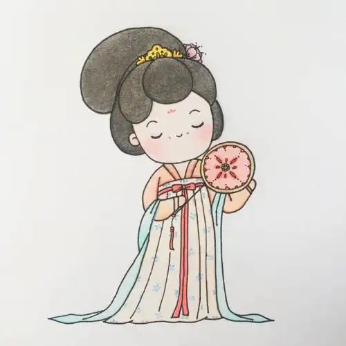 古风小女孩简笔画 古风小女孩简笔画图片大全可爱