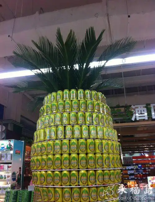 超市里有趣的摆放,菠萝味的啤酒_奇闻怪事_学生时代娱乐岛爆笑娱乐网