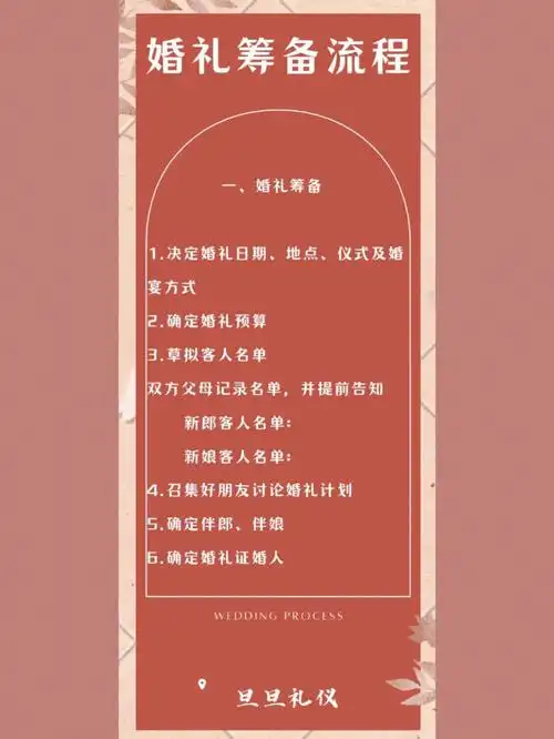 婚礼筹备流程我只做最充足的准备上篇
