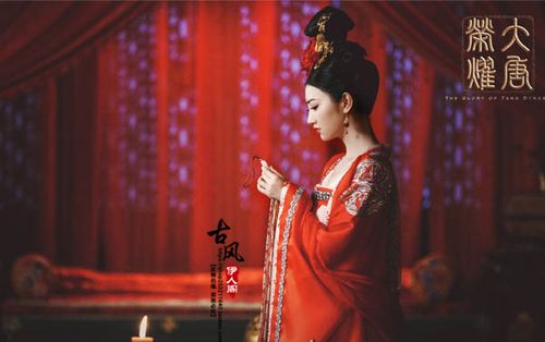 景甜沈珍珠大唐荣耀同款古装唐朝唐风喜服婚服新娘新郎齐胸襦裙