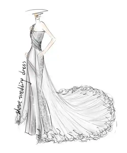婚纱设计手稿