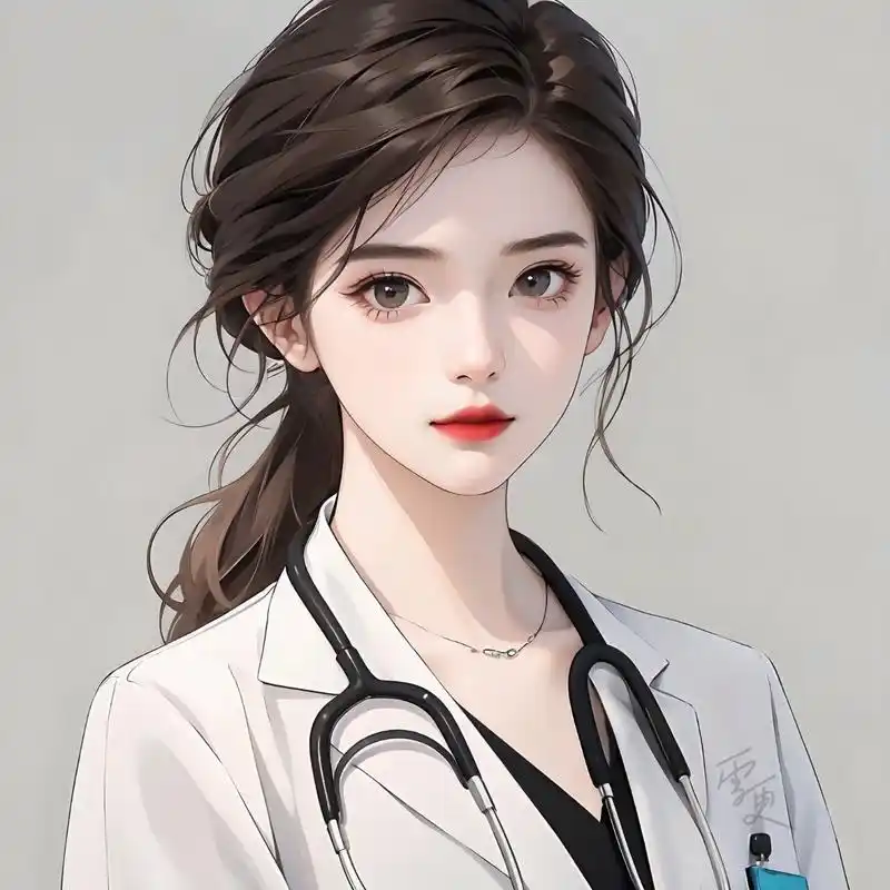 职业头像|长发气质白大褂女医生