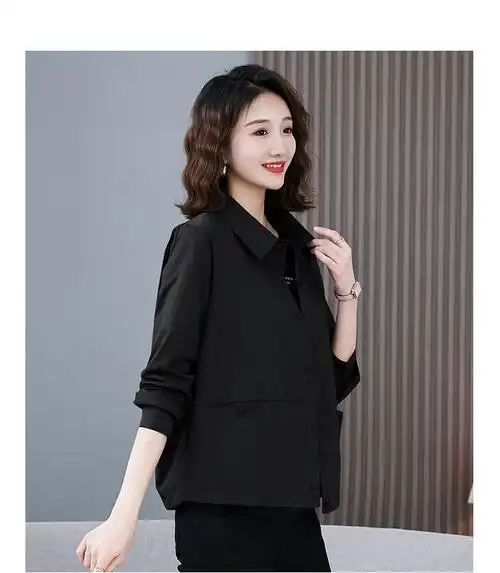 2024春秋新款休闲薄款短外套女中年妈妈大码女士今年流行夹克上衣