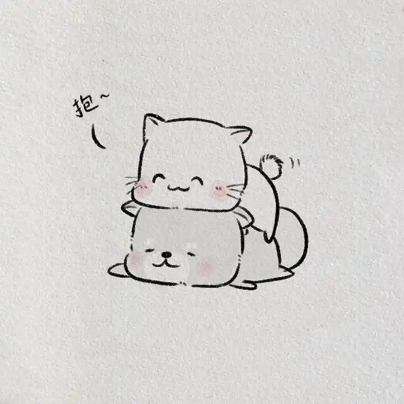 简笔画大全54 抱一抱～ #简笔画# #寻找小红书绘画大神# #简笔画教程