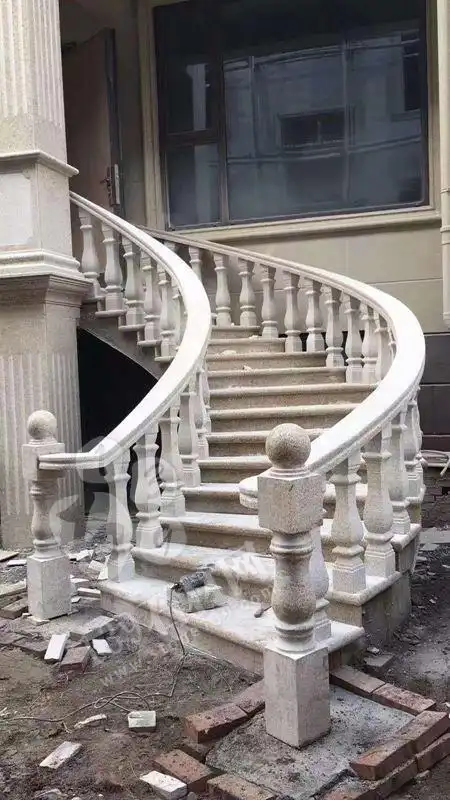 和国产对比),国内石材栏杆主要以大理石和花岗岩为主做的仿形石材栏杆