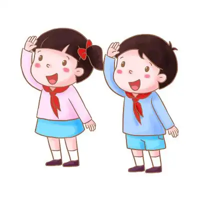 儿童小朋友开学少先队员敬礼素材