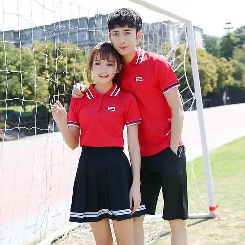 夏季恤衫时尚学生套装英伦学院休闲运动百搭少年派校服