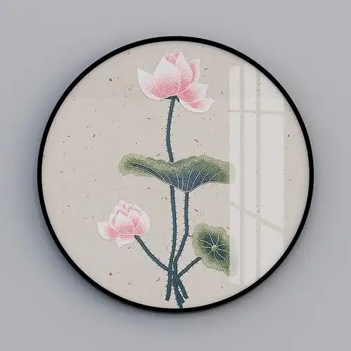 乐邦德家居中式圆形现代抽象装饰画-md-a(101052)