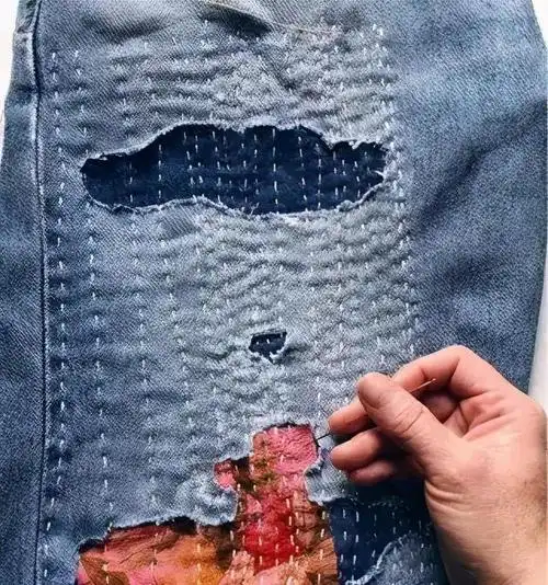 儿时补丁衣服都是用一针一线缝出的美你还会吗附3种缝法