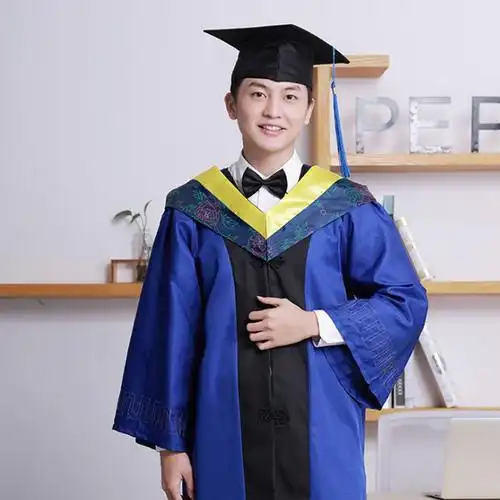 学位学士服毕业礼服大学生精品硕士服博士服导师校长服成人版 博士服