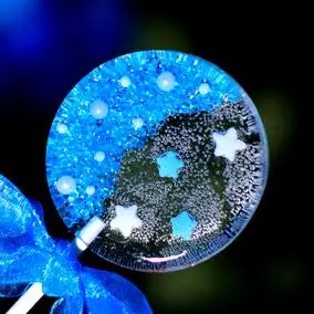 圣诞节糖果水晶蓝色海洋棒棒糖网红创意生日礼物水果味棒棒糖盒装