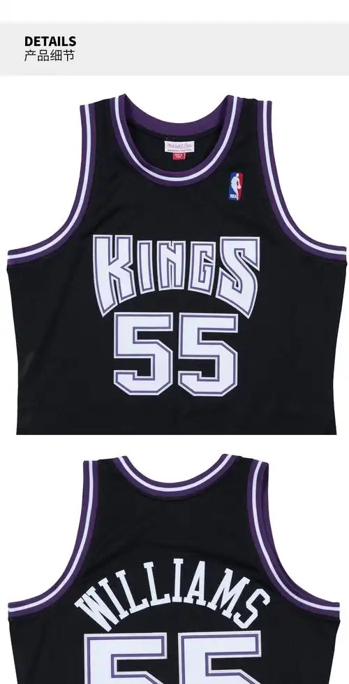 nba-mn 复古球衣-sw球迷版-国王队 杰森·威廉姆斯 黑色客场 黑色 xl