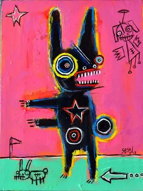 有人知道巴斯奎特这种画用什么画的吗