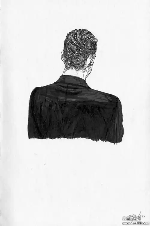 各式背影速写作品