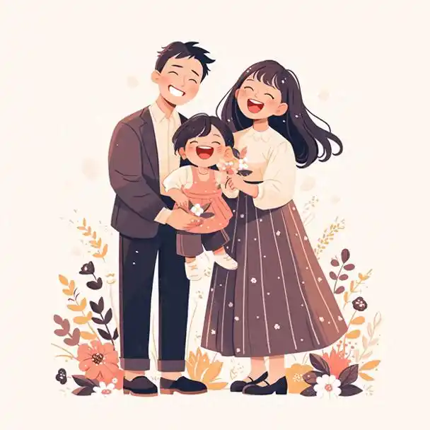 亲子头像|三口之家女宝亲子头像