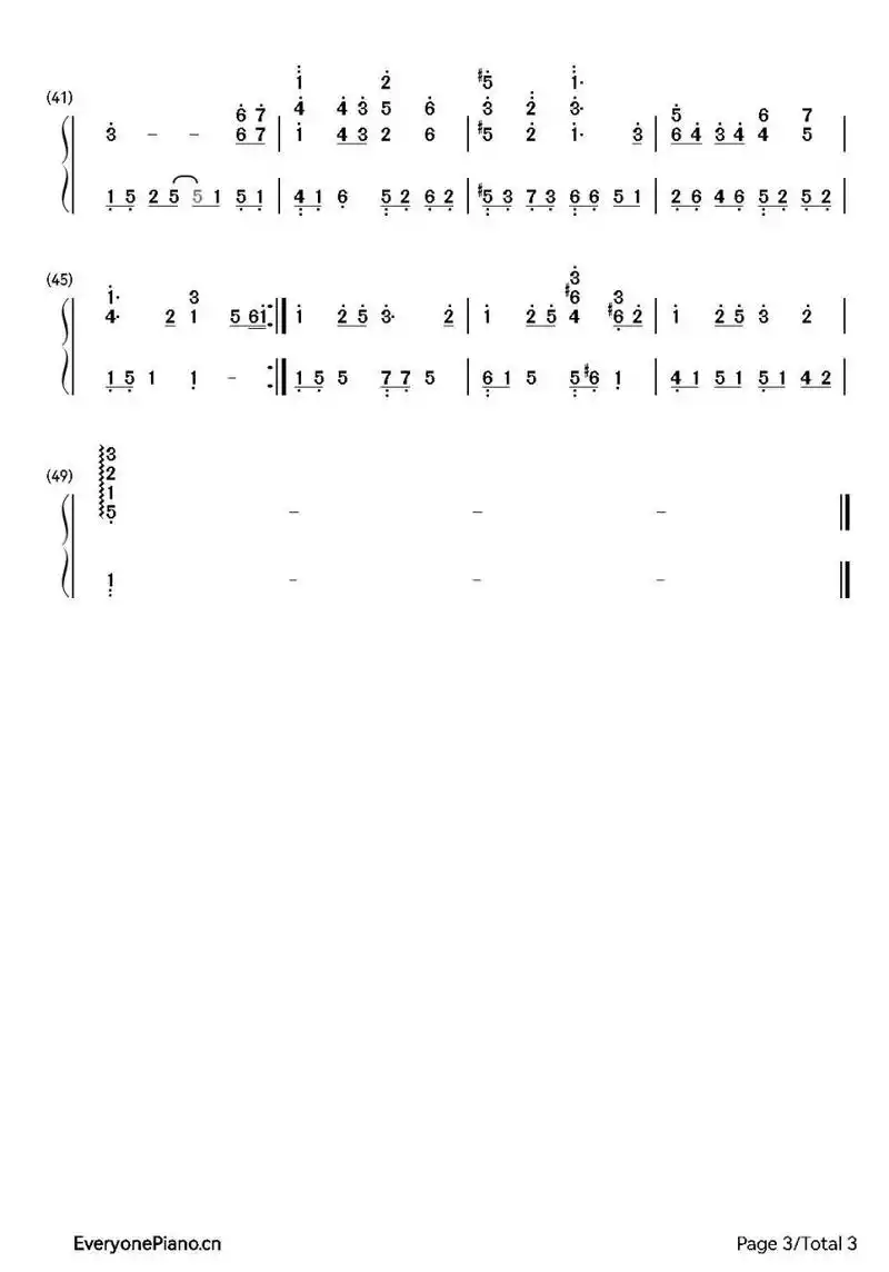 周杰伦《等你下课》钢琴简谱  99 78
