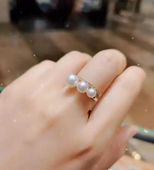 珍珠戒指超级唯美