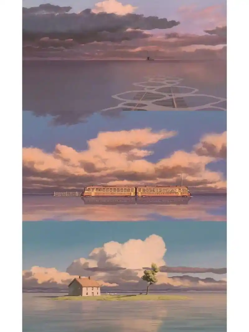 宫崎骏的动漫每一张都绝美 ·千与千寻龙猫 ·天空之城 ·哈尔的移动
