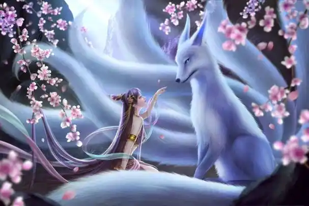 青丘九尾妻禹,谓之女娇