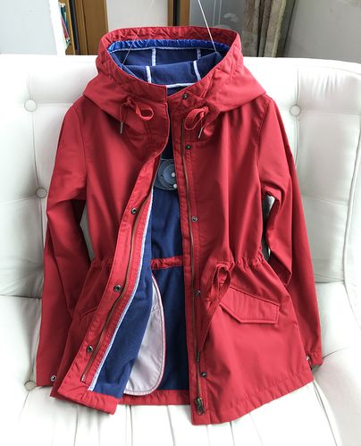 秋冬新款冲锋衣女中长防风潮牌透气软壳加绒冲锋衣