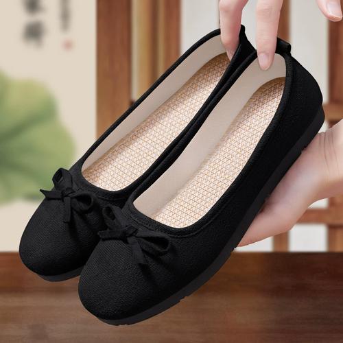 老北京布鞋女新款官方旗舰店正品上班不累脚黑色舒适单鞋工作鞋子