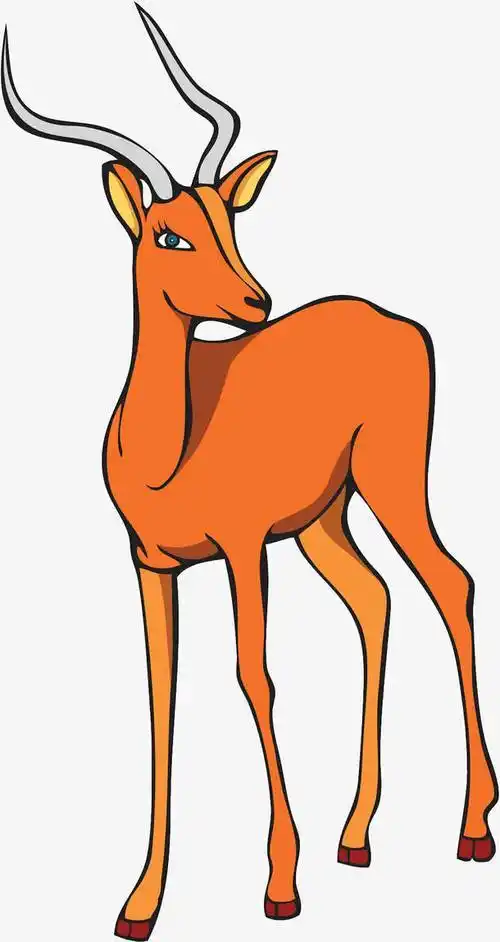 藏羚羊可爱简笔画(简笔画图片大全) -【爱个性】