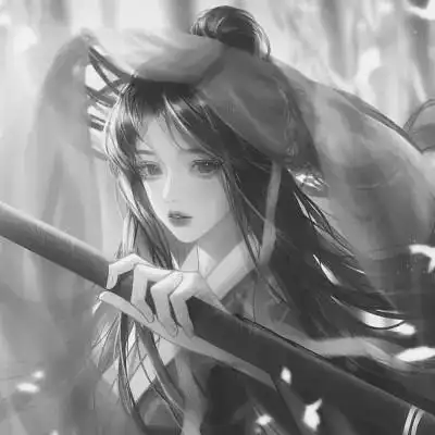 黑白系古风女头105张_女生头像_头像屋